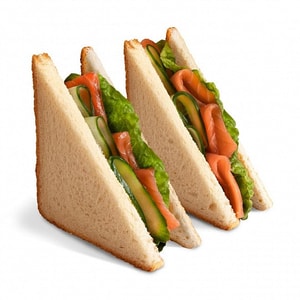 Фото товара 'сэндвич с лососем хк + фри'