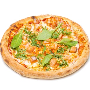 Фото товара 'Пицца с лососем и креветками'
