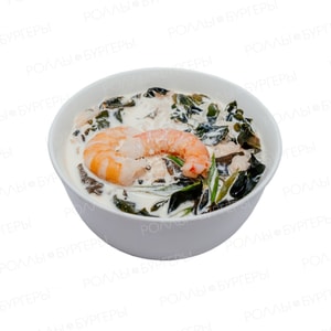 Фото товара 'Мисо суп сливочный с креветками'